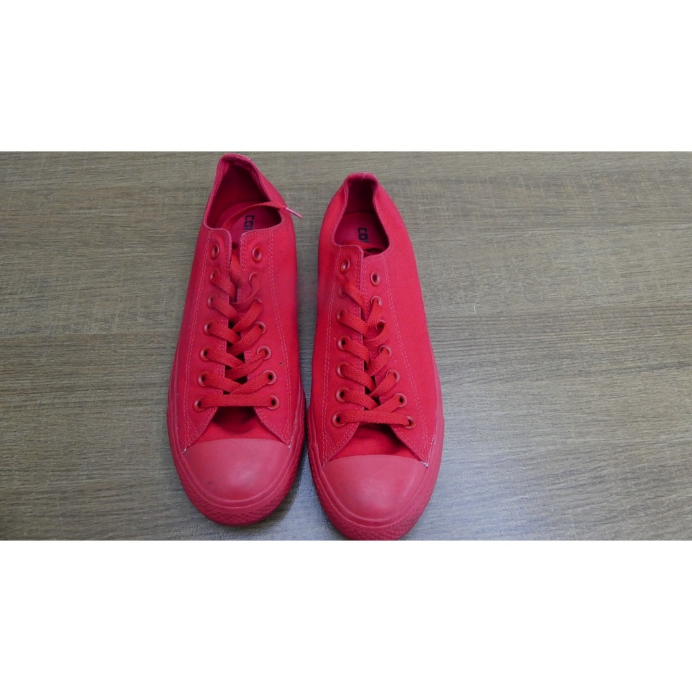 Converse Sneaker Mens 9 Red Good Chuck Taylor All Star Lo Monochrome